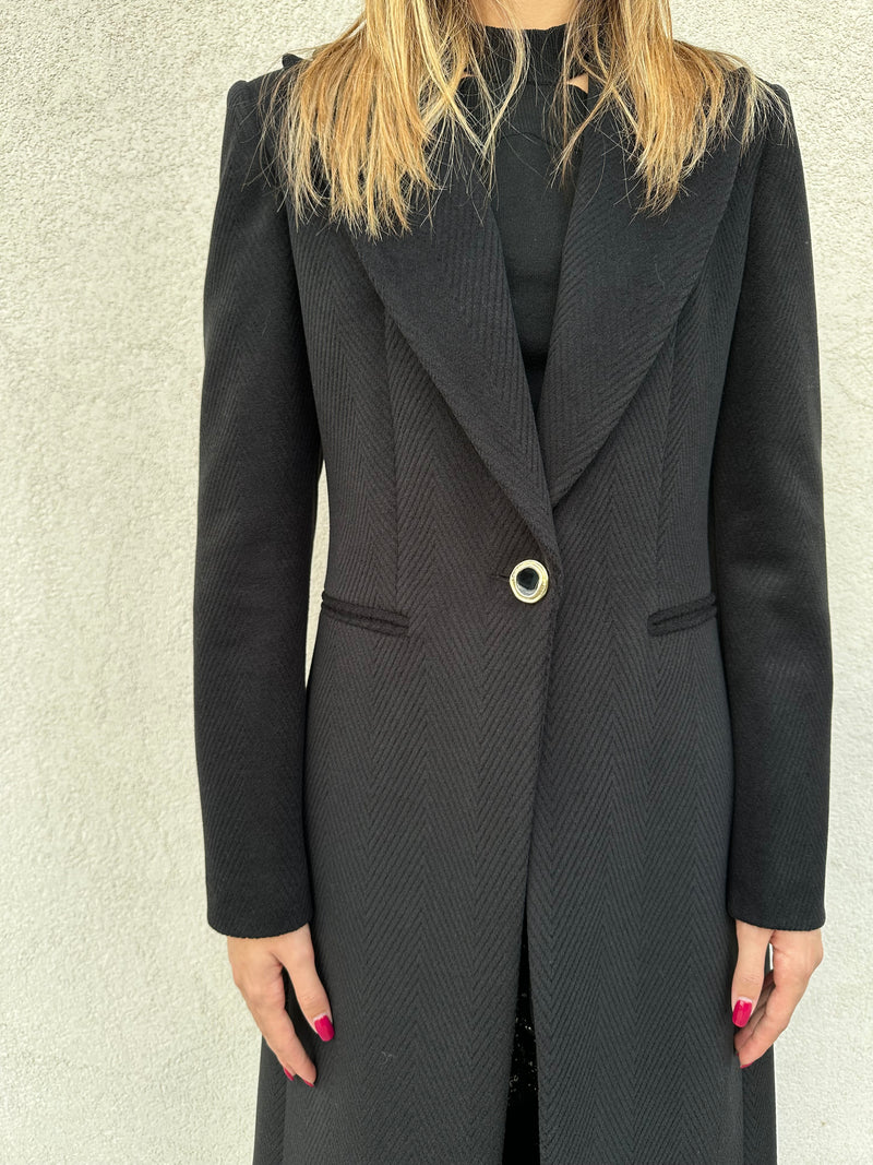 Cappotto un bottone NERO - SILENCE LIMITED