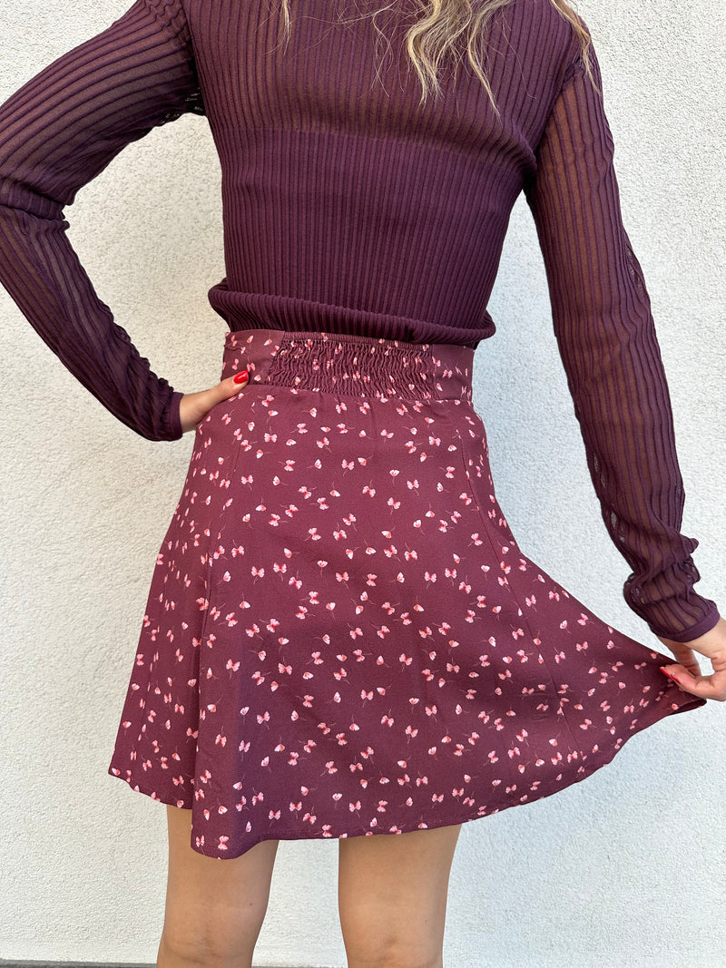 Gonna KATE papillon bordeaux - MAR DE MARGARITAS