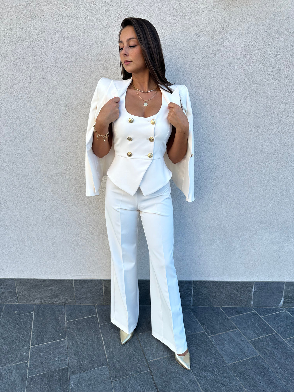 Pantalone flare MILK - SILENCE LIMITED