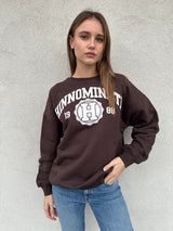 Felpa college CIOCCOLATO - HINNOMINATE