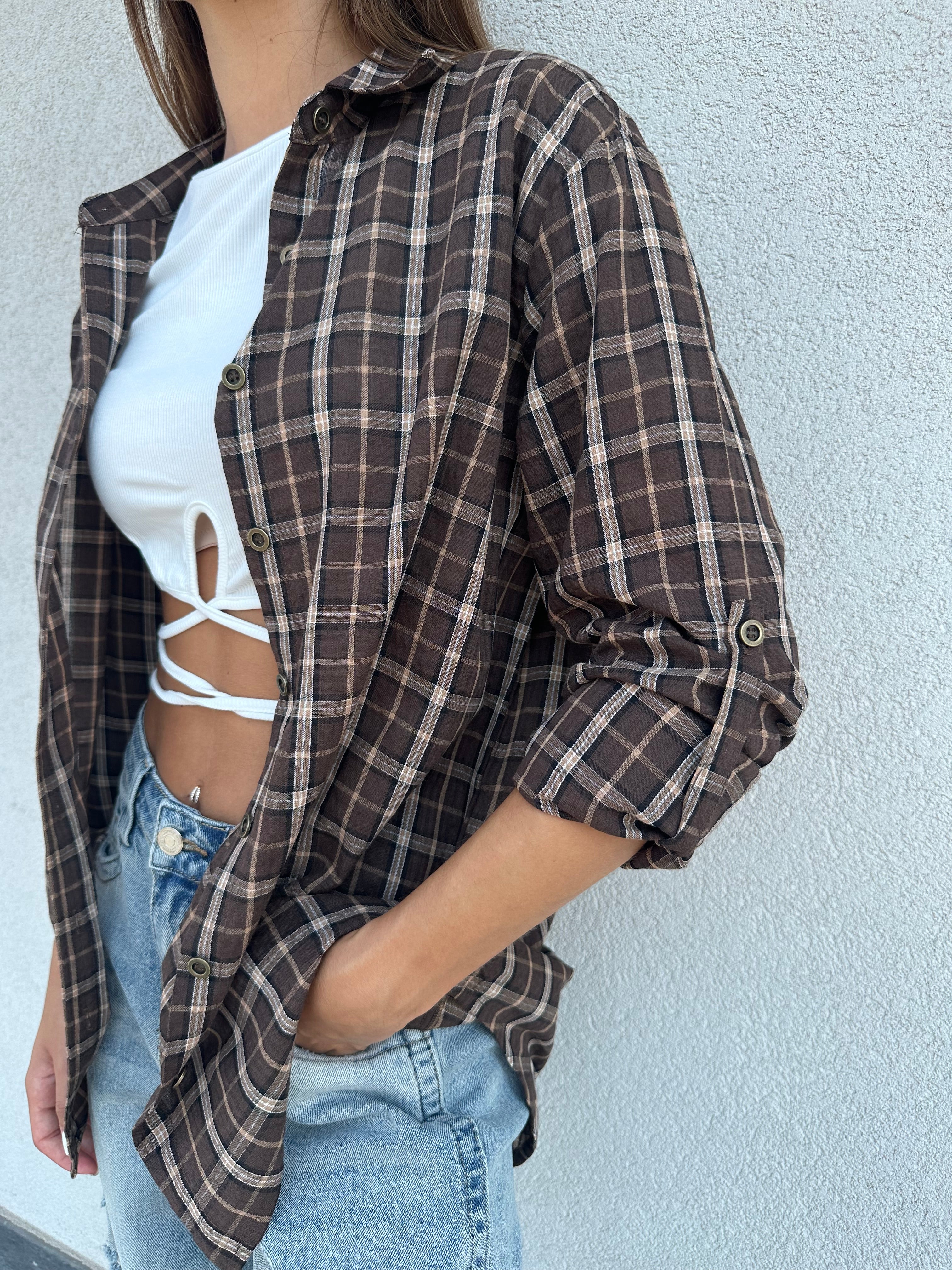 Camicia BROWN CHECK - ANNAROCK