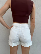 Pantaloncino bottoni oro BIANCO  - VICOLO