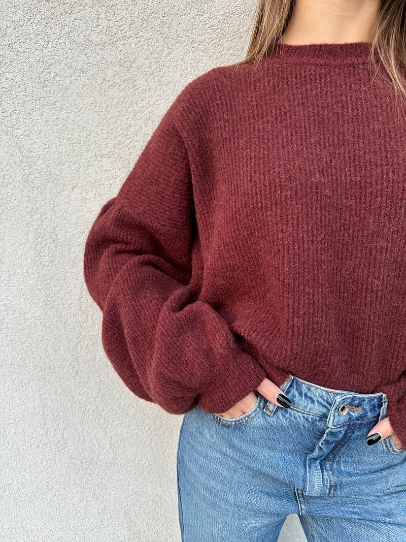 Maglioncino baloon BORDEAUX - VICOLO