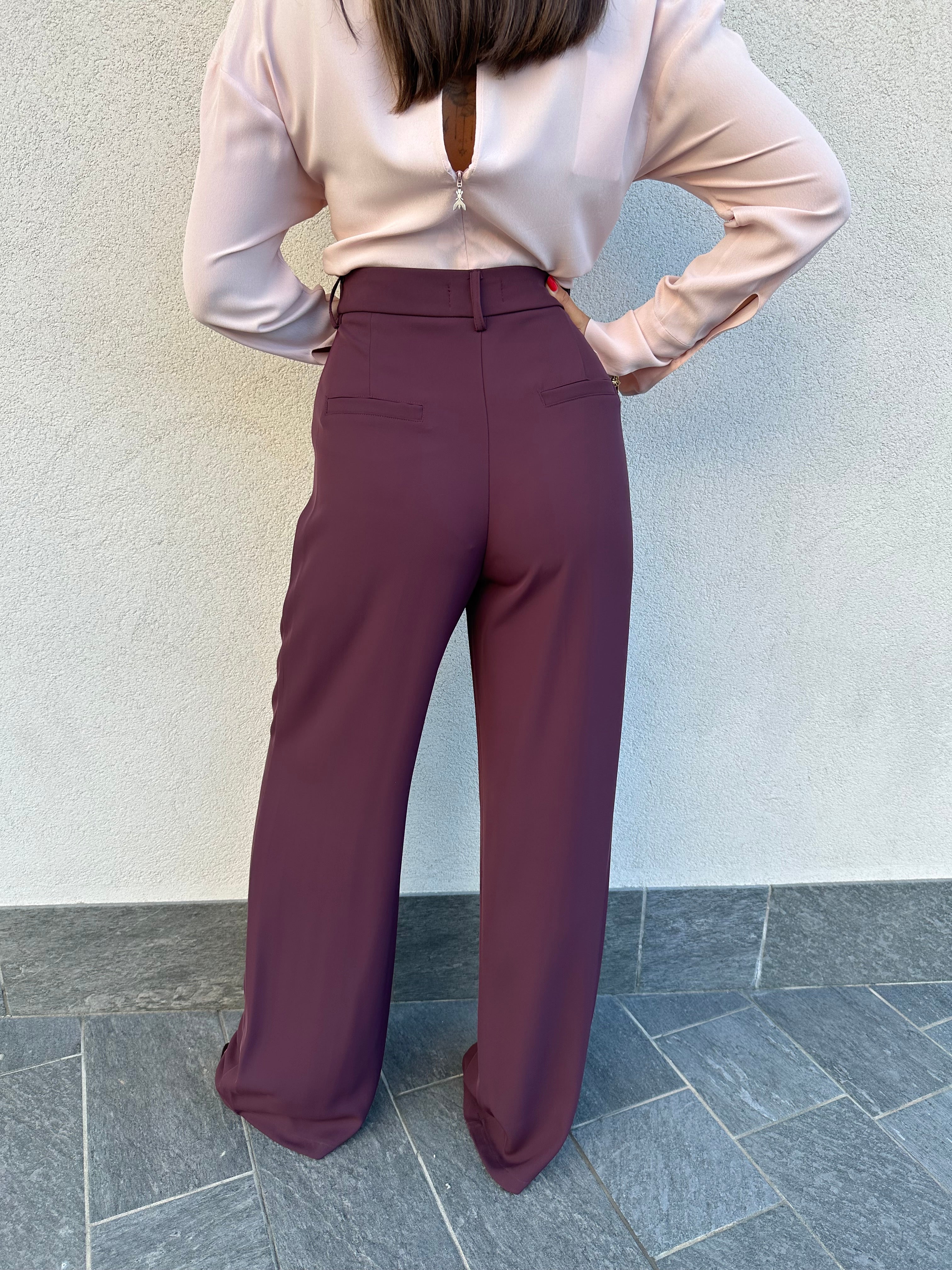 Pantalone fluido BURGUNDY - ANNAROCK