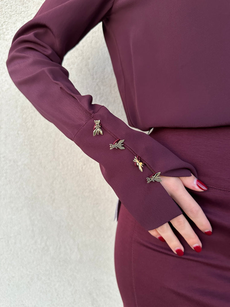 Camicia polsi fly BORDEAUX - PATRIZIA PEPE