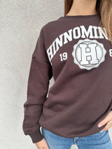 Felpa college CIOCCOLATO - HINNOMINATE