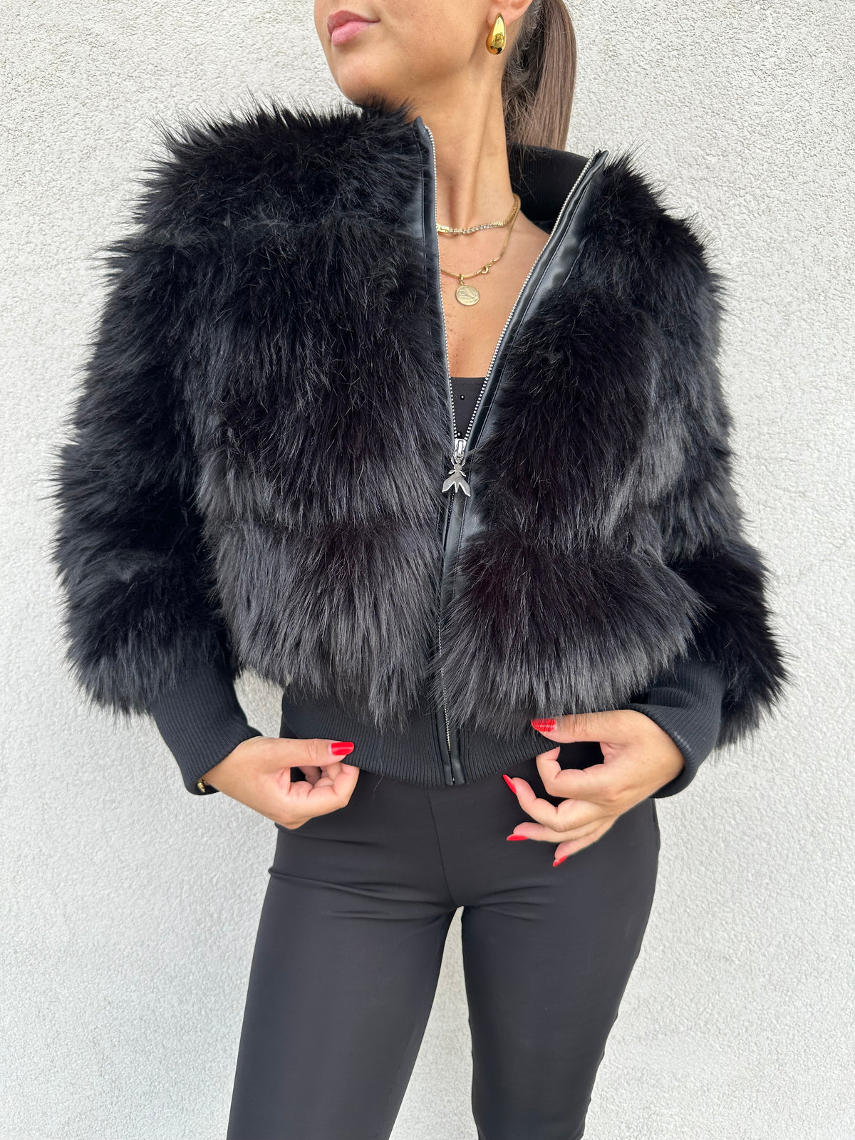 Ecopelliccia bomber NERA - PATRIZIA PEPE
