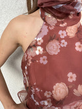 Abito floreale CACAO - SILENCE LIMITED