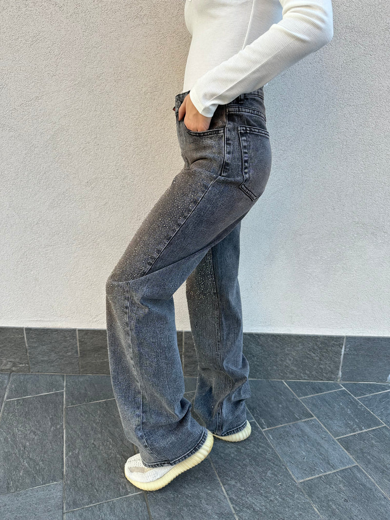 Jeans strass scuro - ANNAROCK