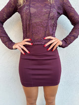 Gonna stretch BORDEAUX - PATRIZIA PEPE