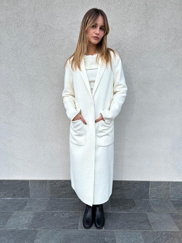 Cappotto lungo LATTE - VICOLO