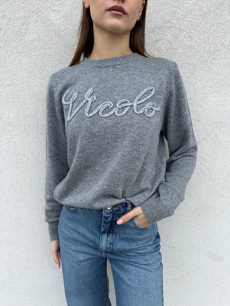 Maglioncino logo GRIGIO - VICOLO