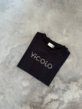 T-shirt logo strass NERA - VICOLO