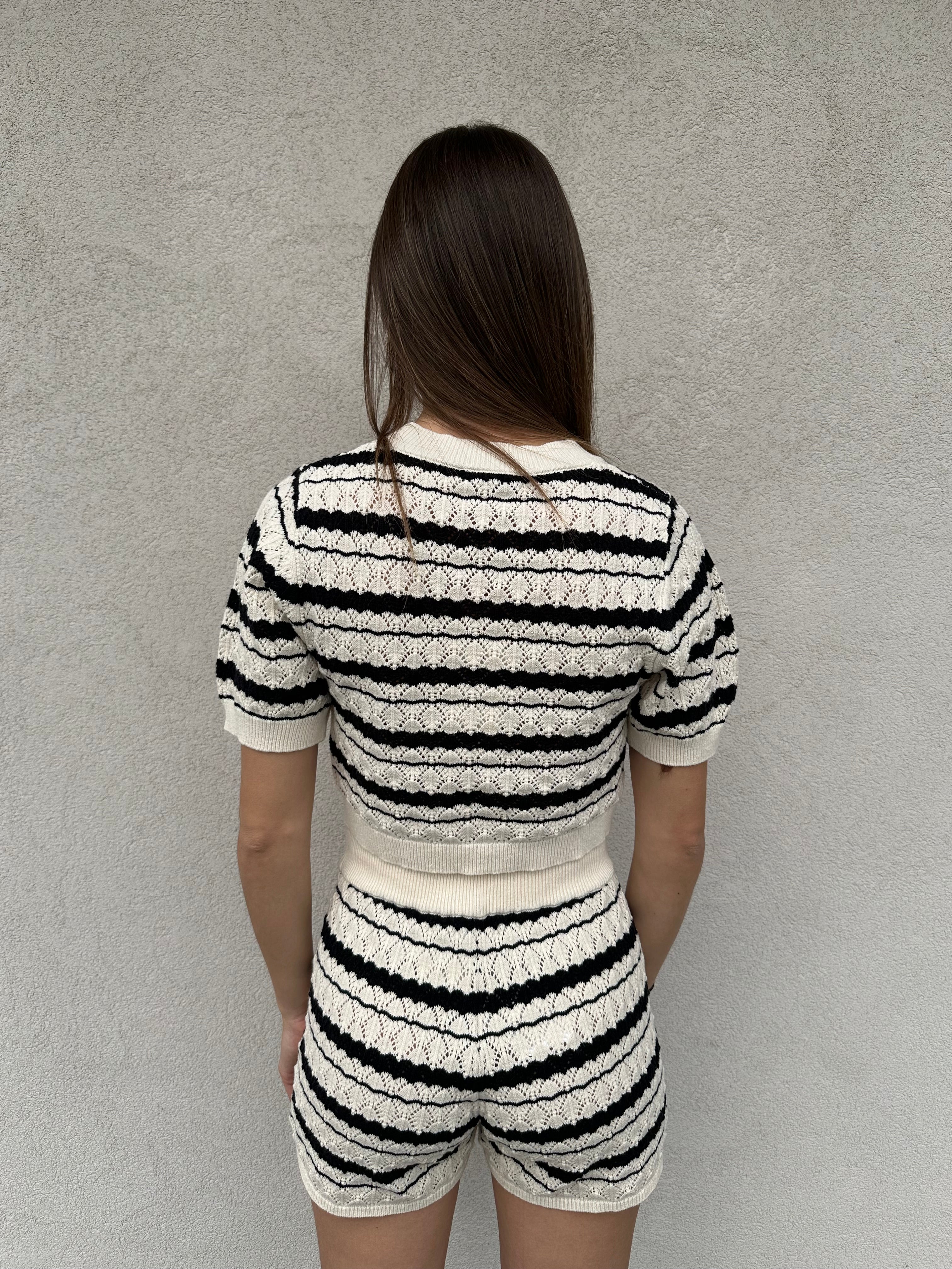 Maglia crop traforata - HINNOMINATE