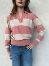 Polo righe ROSA/PANNA - VICOLO