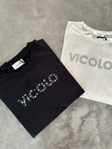 T-shirt logo strass NERA - VICOLO