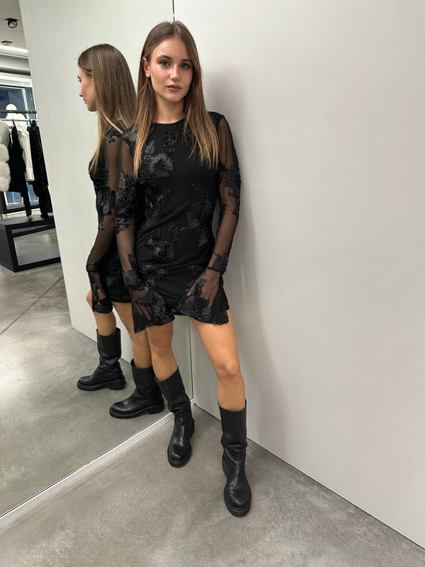 Abito fiori e trasparenze - ANNAROCK