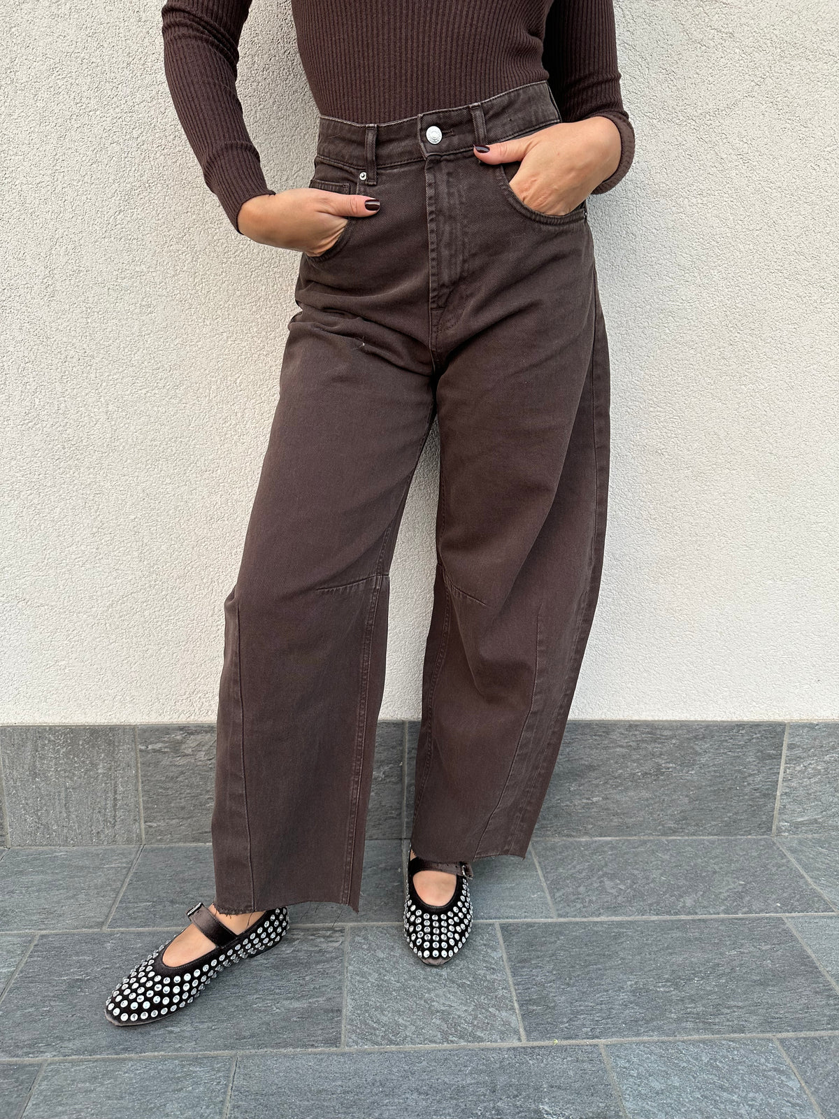 Jeans barrel DELIA moro - VICOLO
