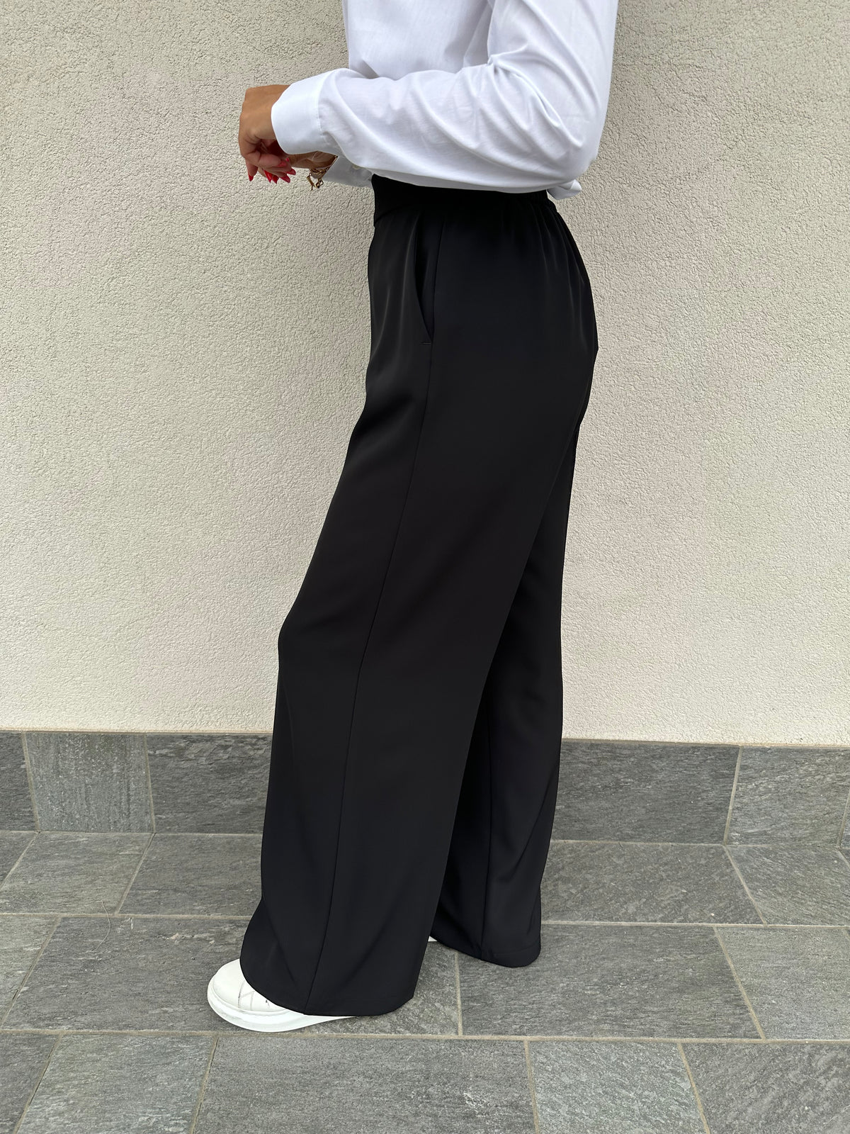 Pantalone fluido NERO - VICOLO