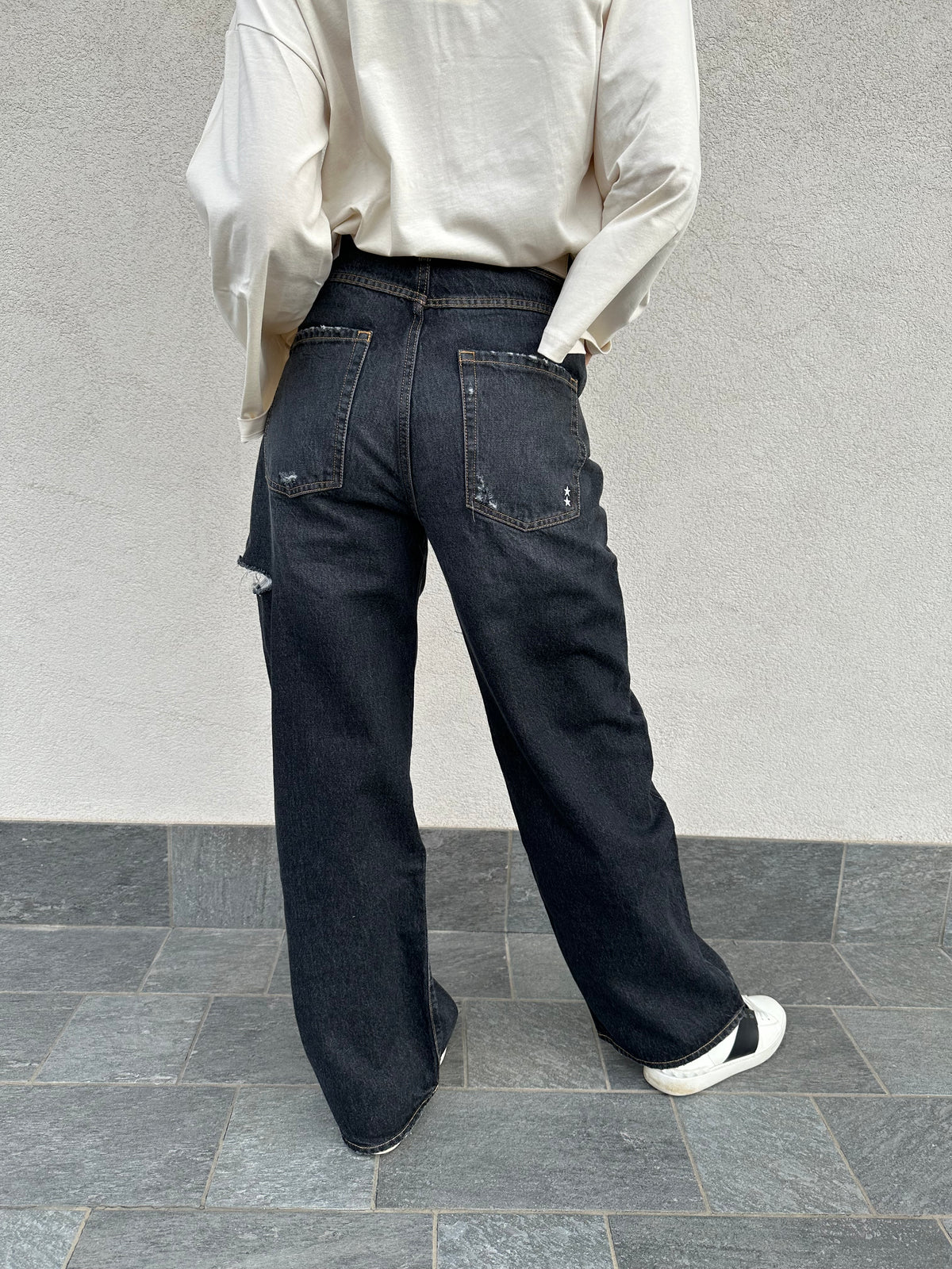 Jeans POPPY tagli Noir - ICON DENIM