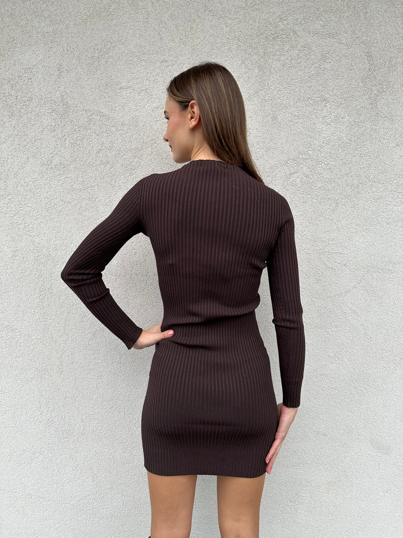 Abito spacchetto CIOCCOLATO - VICOLO