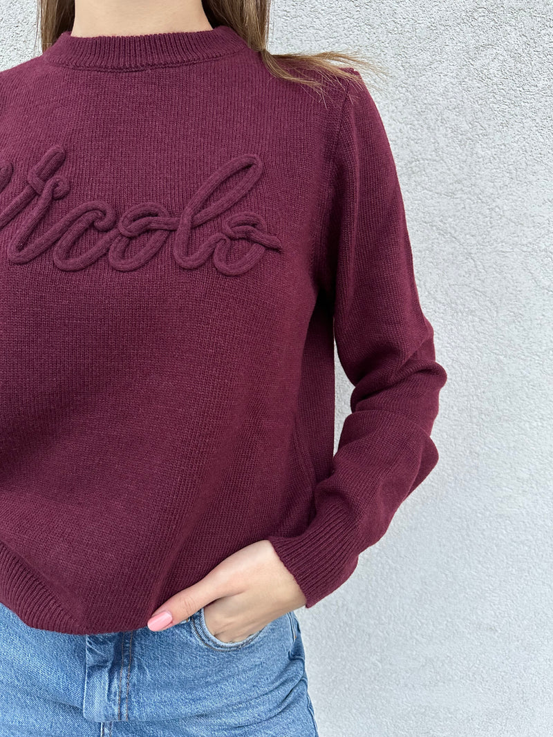 Maglioncino logo BORDEAUX - VICOLO