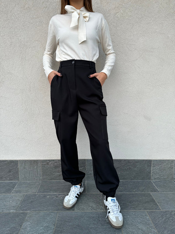 Pantalone cargo NERO - VICOLO
