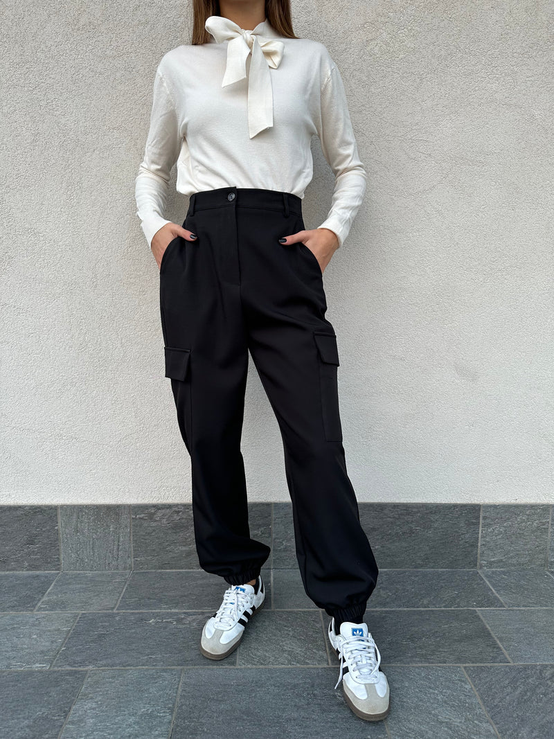 Pantalone cargo NERO - VICOLO