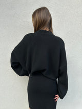 Maglione con spalline NERO - VICOLO
