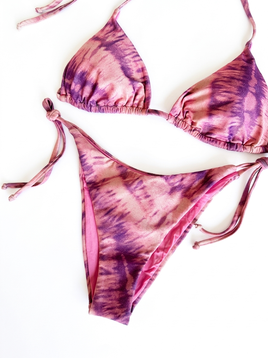 Bikini triangolo TIE DYE ROSA - MATINÉE