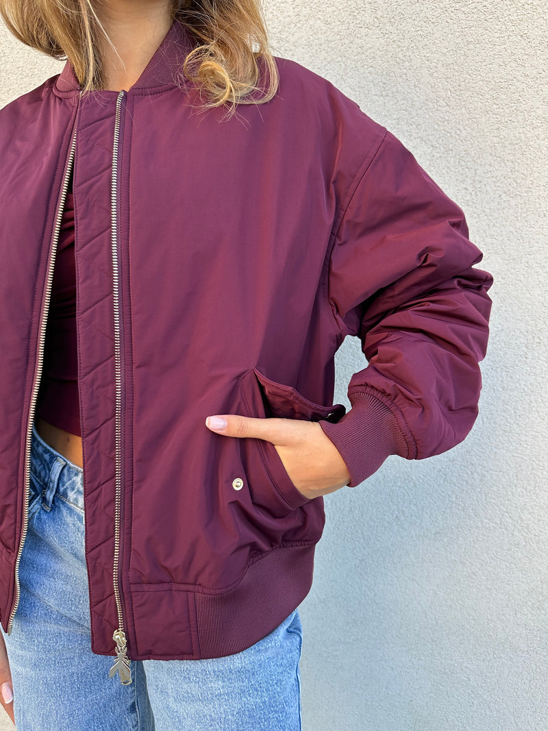 Bomber nylon BORDEAUX - PATRIZIA PEPE