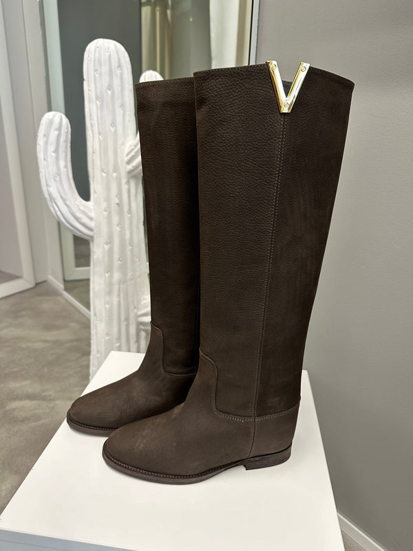 Stivale classico nabuk CIOCCOLATO - VIAROMA15