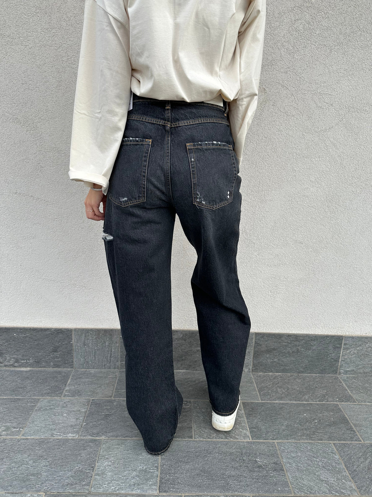 Jeans POPPY tagli Noir - ICON DENIM