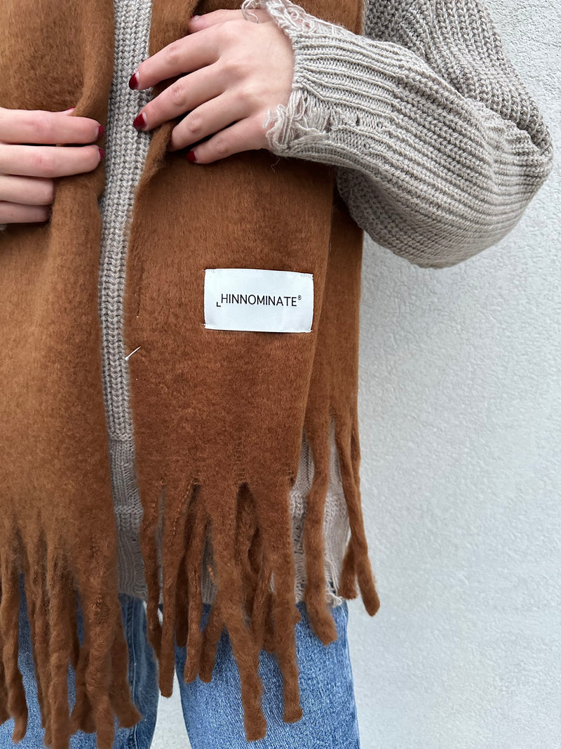 Maxi sciarpa COGNAC - HINNOMINATE