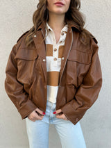 Bomber ecopelle CUOIO - VICOLO