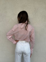 Camicia rigata strass ROSA - PATRIZIA PEPE