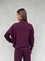 Maglia lupetto MELANZANA - KONTATTO