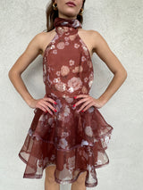 Abito floreale CACAO - SILENCE LIMITED