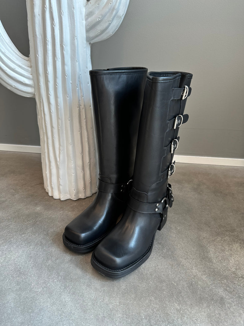 Stivale biker fibbie NERO - OVYÈ