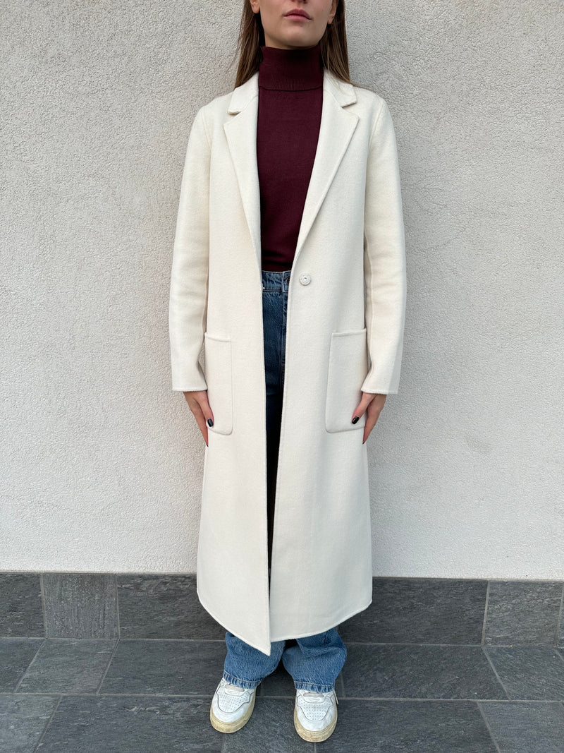 Cappotto lungo PANNA - VICOLO