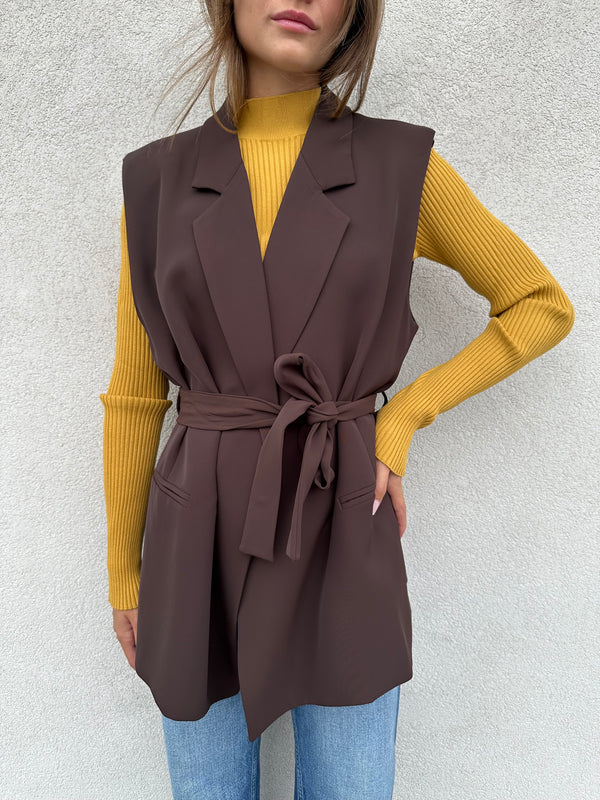 Gilet cioccolato - VICOLO