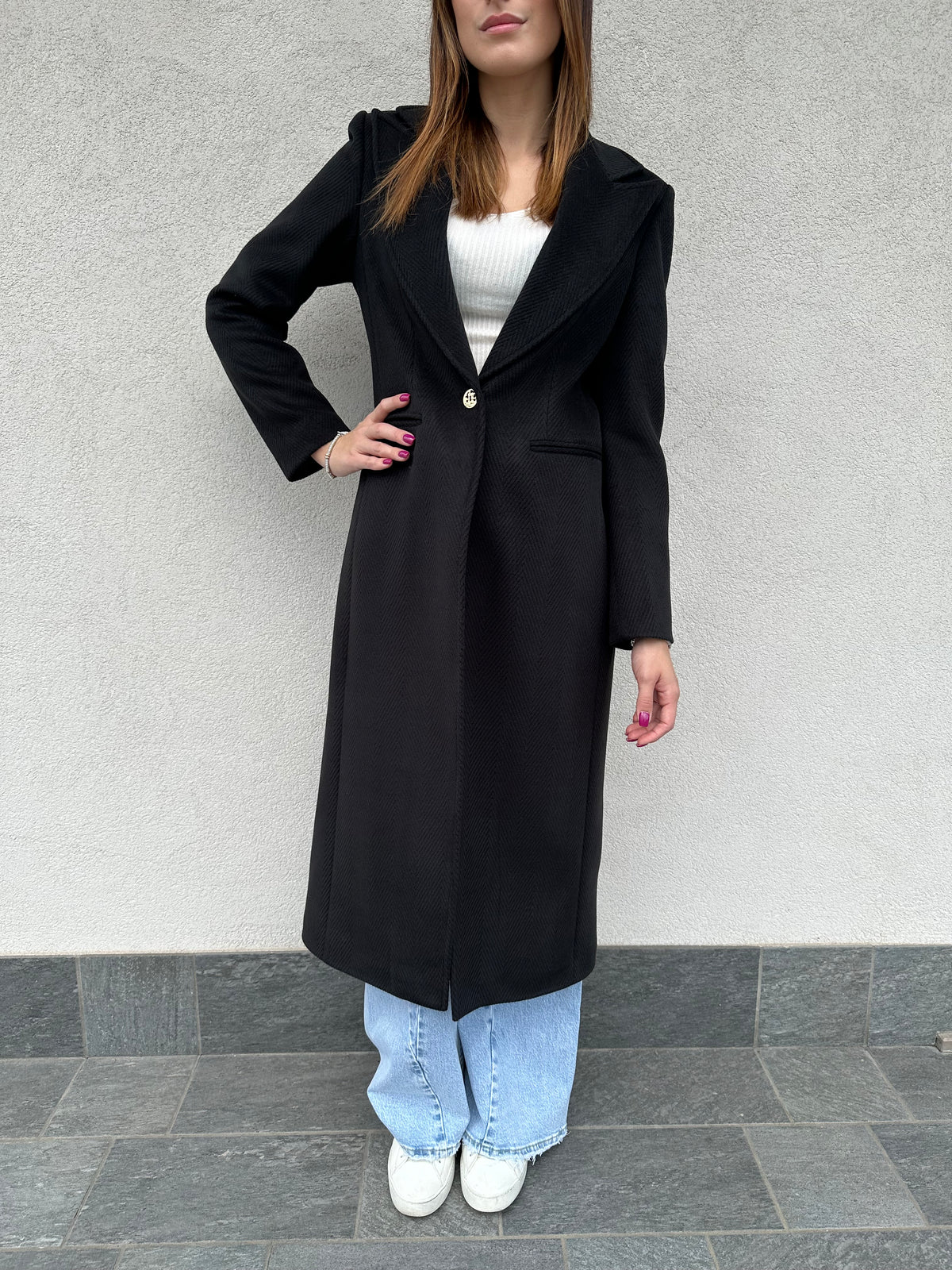 Cappotto lungo NERO - SILENCE LIMITED