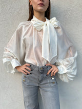 Camicia fiocco BIANCA - VICOLO