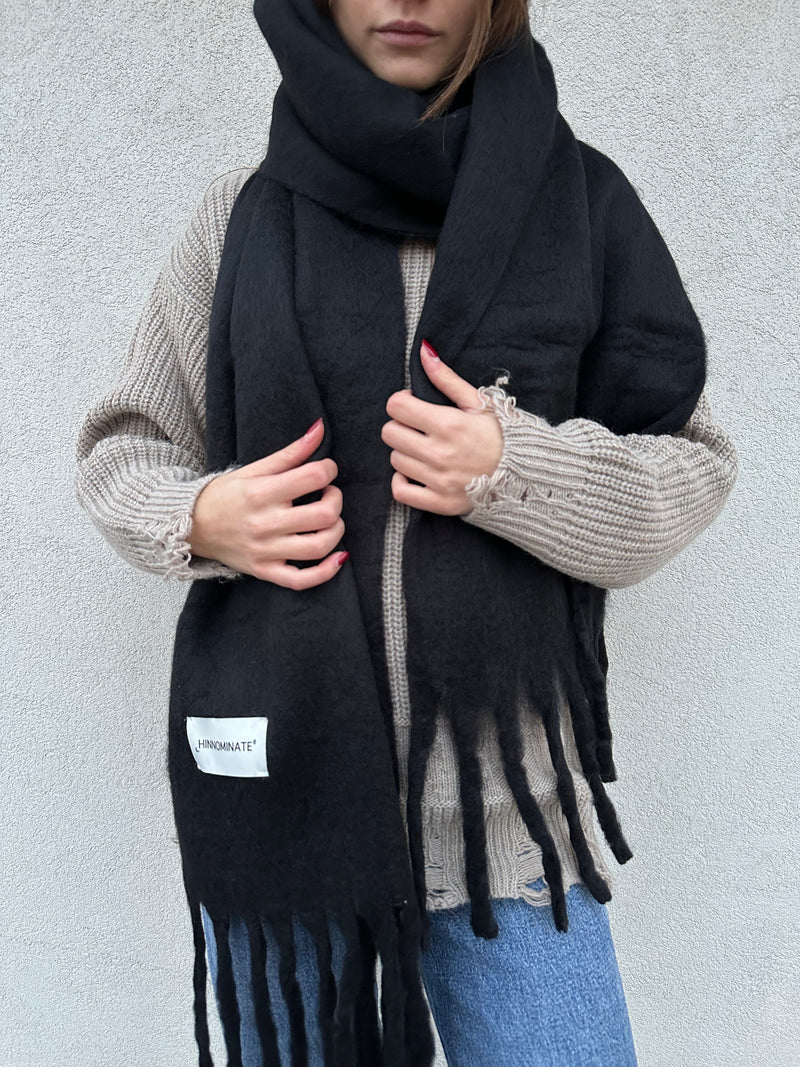 Maxi sciarpa NERA - HINNOMINATE