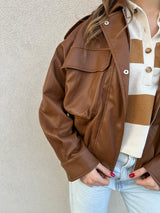 Bomber ecopelle CUOIO - VICOLO