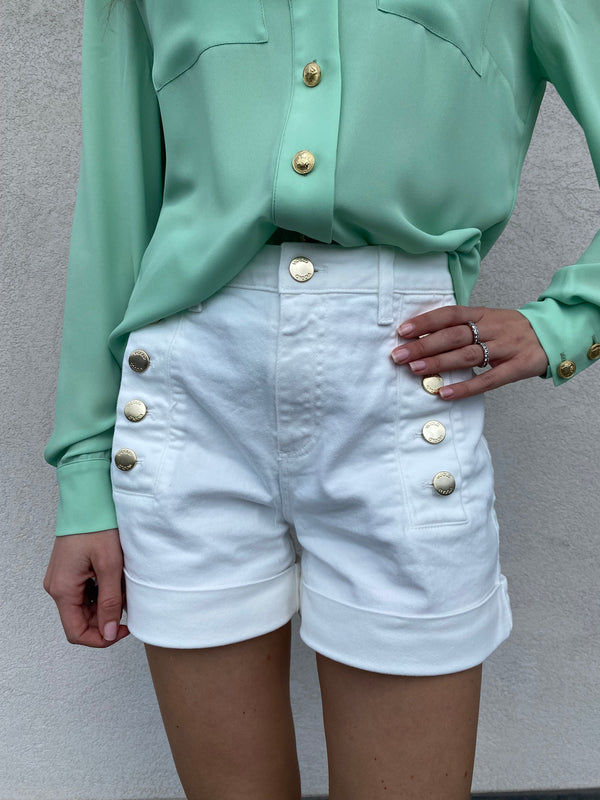 Shorts bottoni bianco - VICOLO