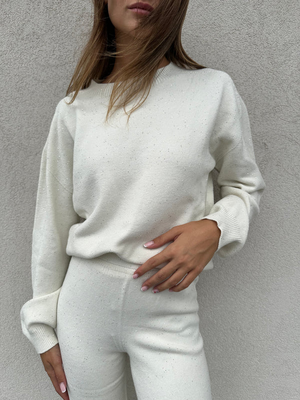 Maglia paillettes PANNA - HINNOMINATE