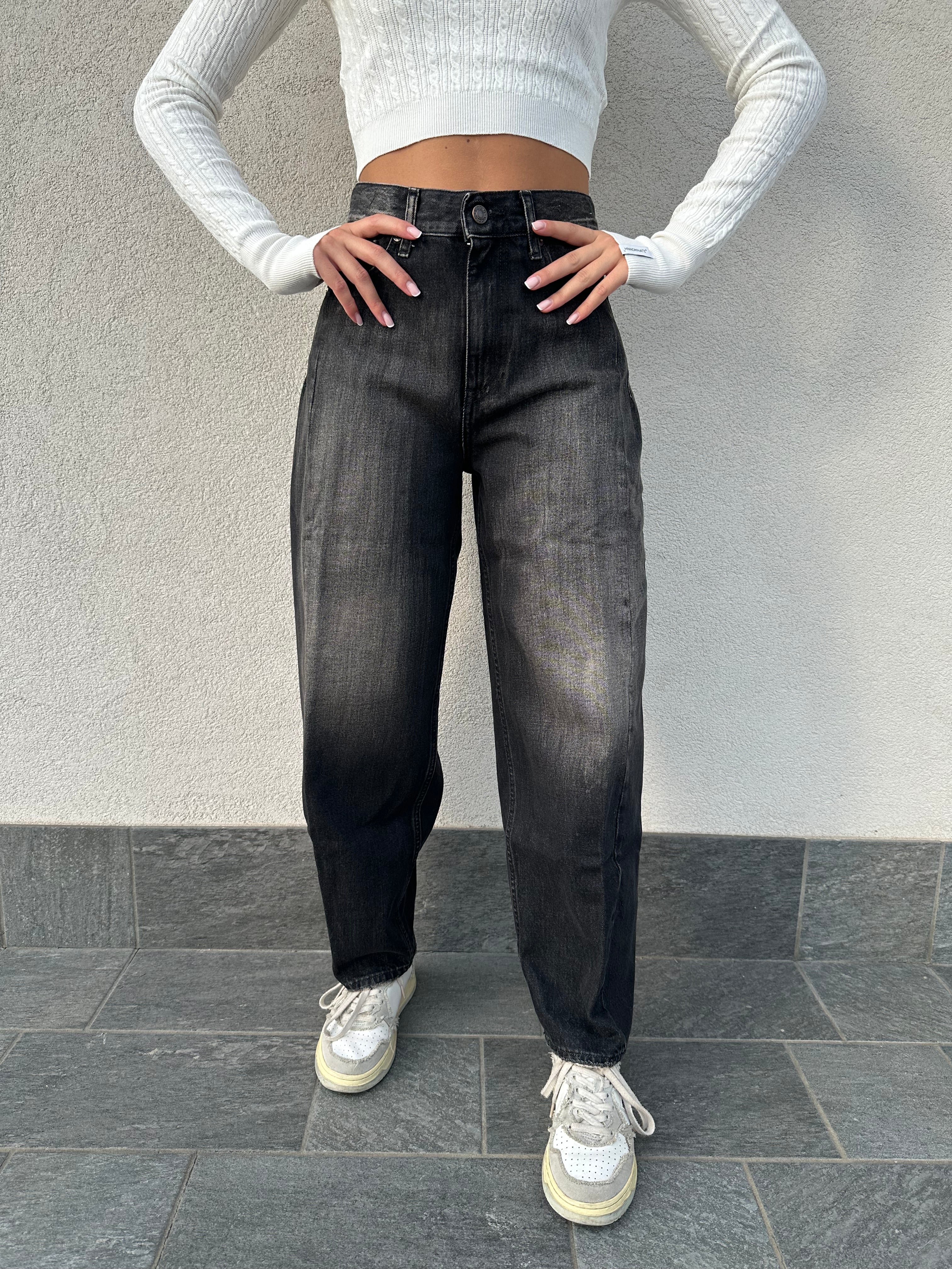 Jeans barrel CHIARA black - VICOLO
