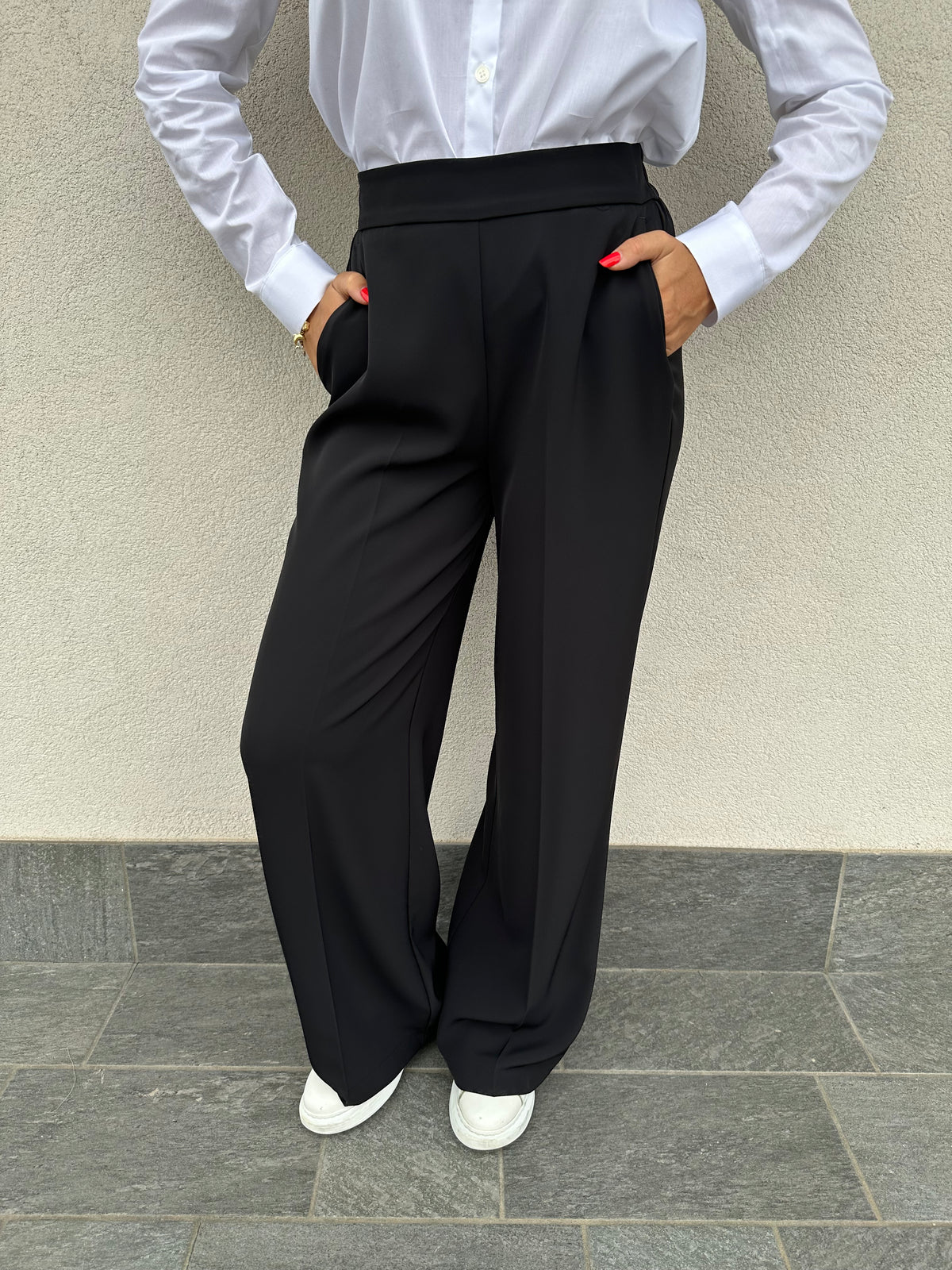 Pantalone fluido NERO - VICOLO