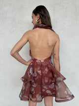 Abito floreale CACAO - SILENCE LIMITED